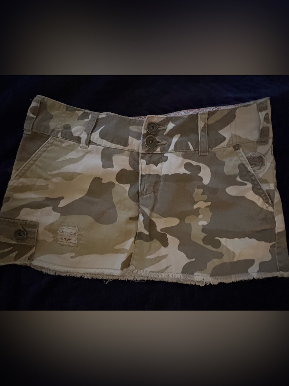 Lucky Brand Women’s Billabong Camo Bermuda Shorts - Taupe & Olive